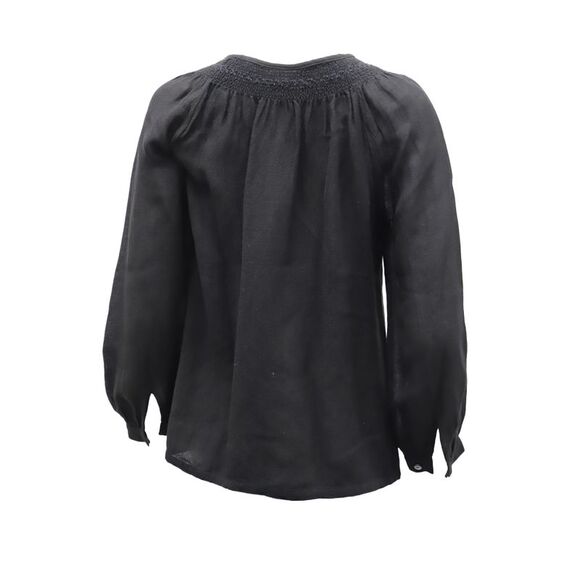 A.P.C. Long Sleeve Blouse in Black Viscose - Picture 2 of 3